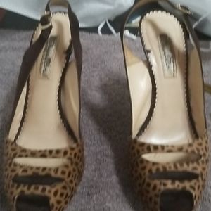 OSCAR DE LA RENTA PONY HAIR HEELS SZ 10